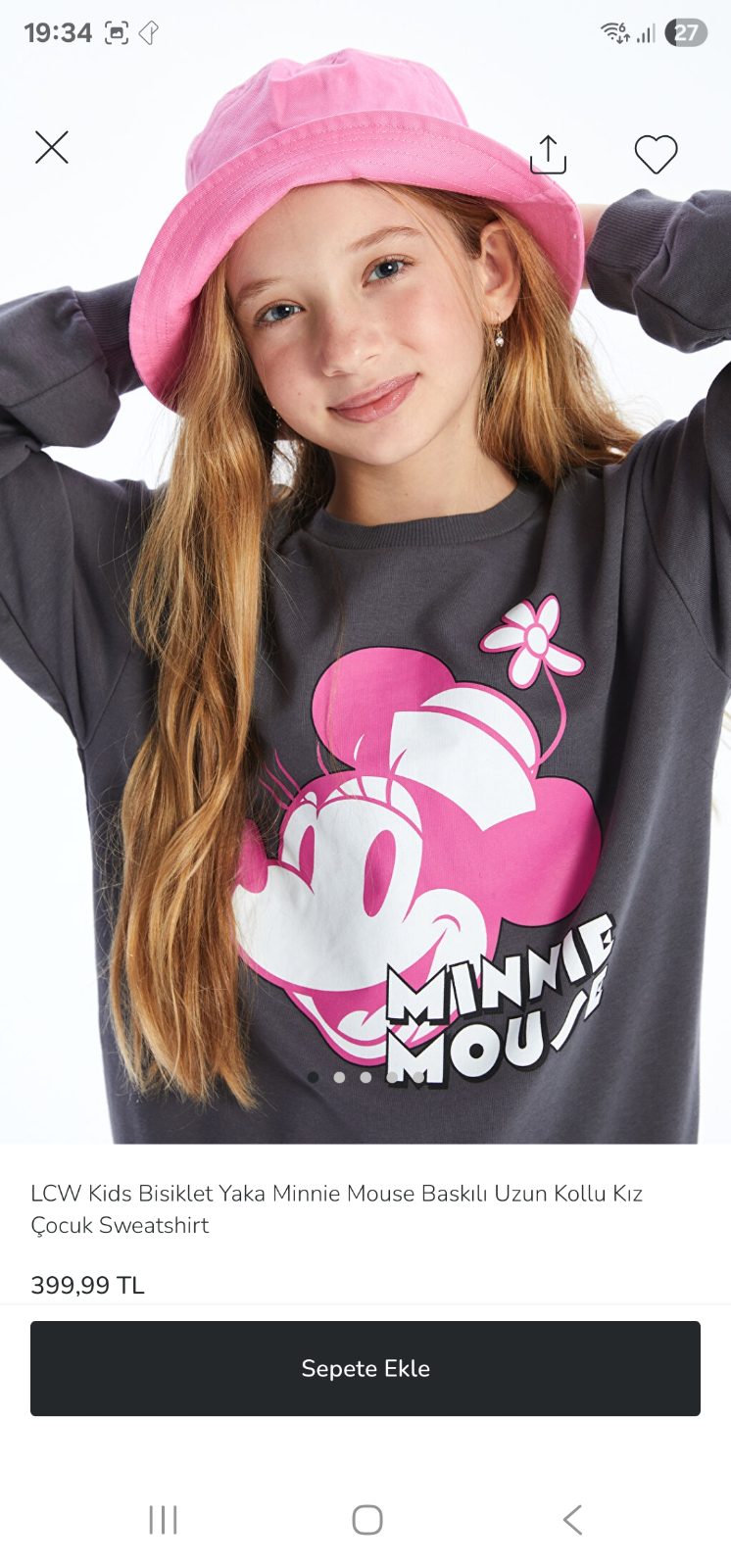 MINNIE MOUSE KIZ SWEATSHIRT